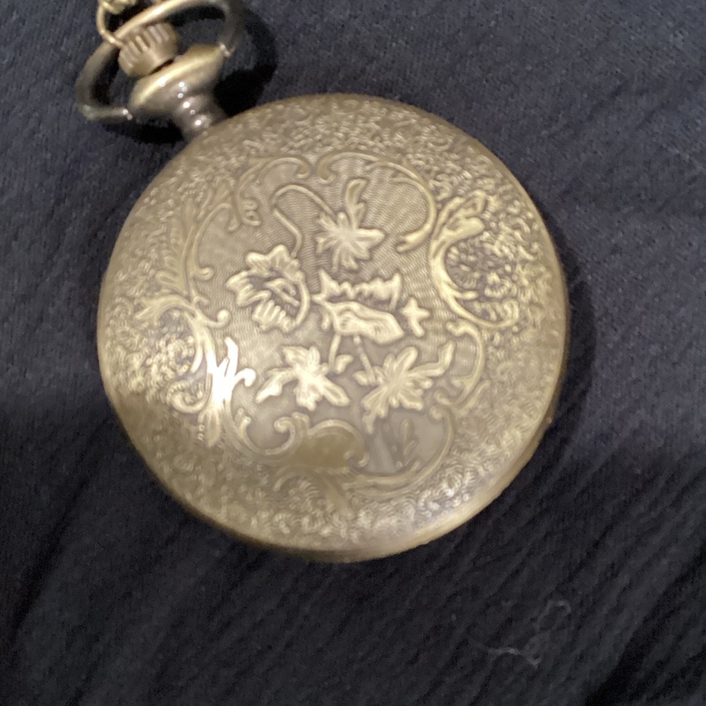 Gold Pocket Watch with Chain.  1-B - Picture 4 of 7